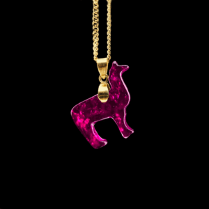 Saphir Anhänger "Pink Candy" Alpaka