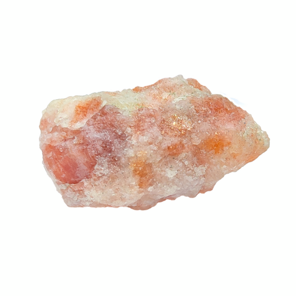 Intensiv orange/gelber Sonnenstein mit goldenem Kristallglitzer.