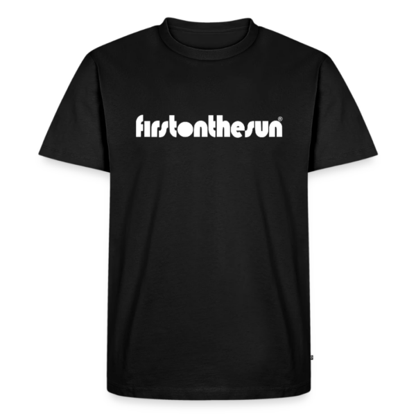 Weißer Schriftzug T-Shirt Schwarz