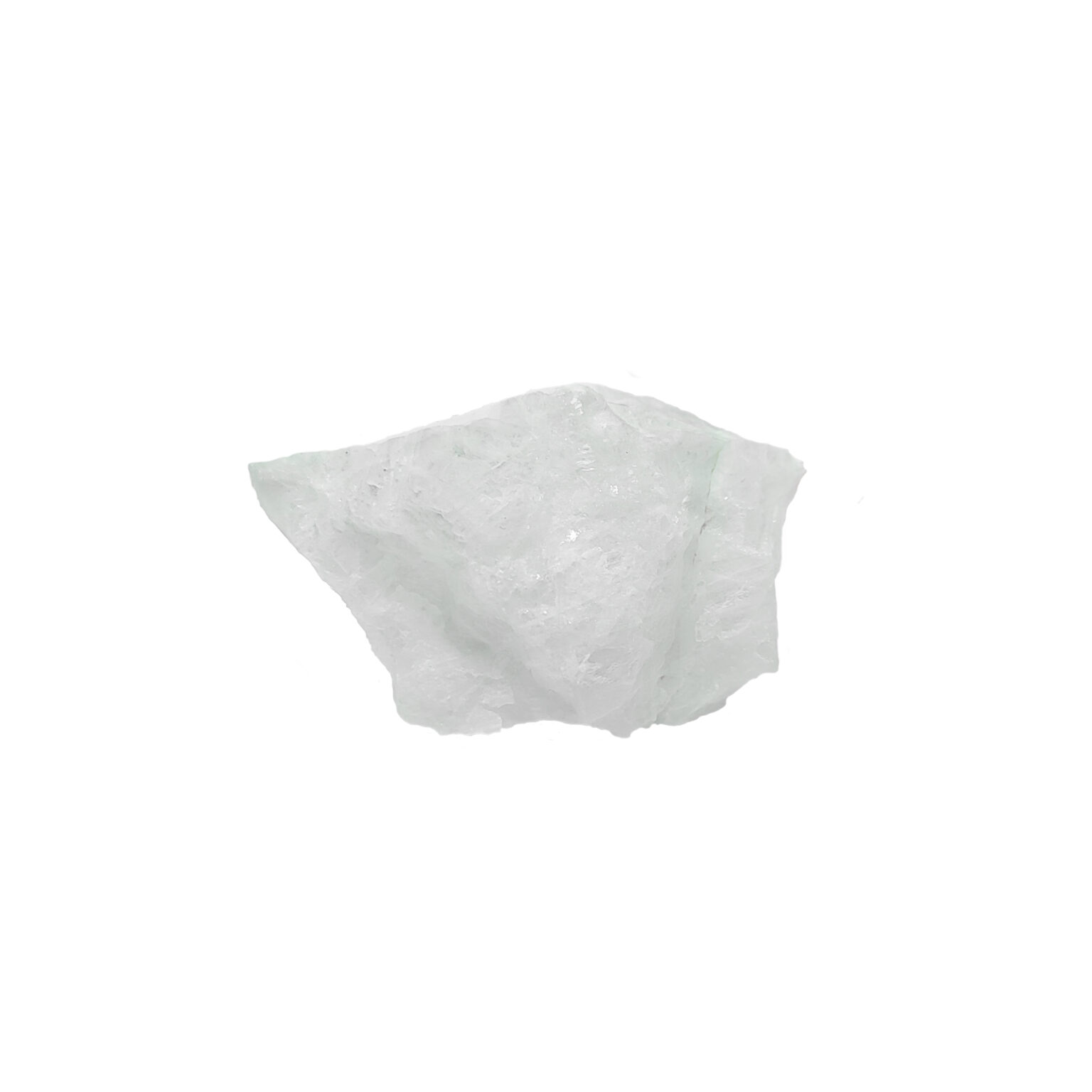 Strahlend weißer Baryt Kristall in seiner rohen Form.