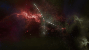 Das astronomische Sternenbild des Sternzeichen Krebs.