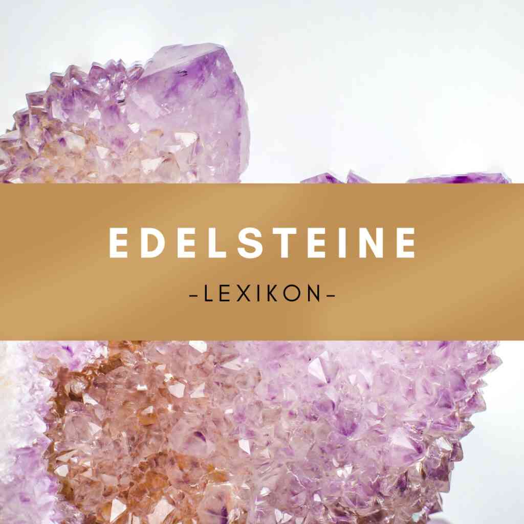 Cover des Edelstein-Lexikons mit einem Amethyst Kristall.