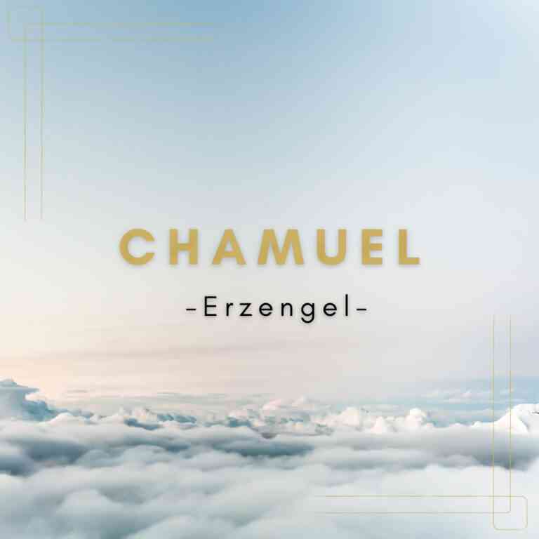 Text mit der Beschriftung "Erzengel Chamuel". Symbolbild für einen Erzengel-Artikel.