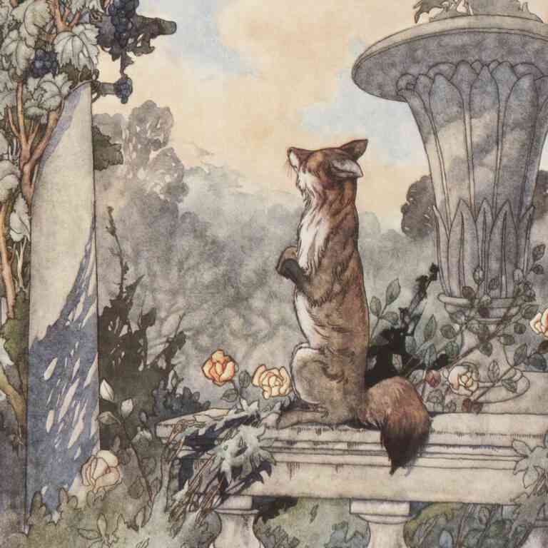 Illustration eines Fuchses. Symbolbild für einen Artikel über Krafttiere & deren Bedeutung.