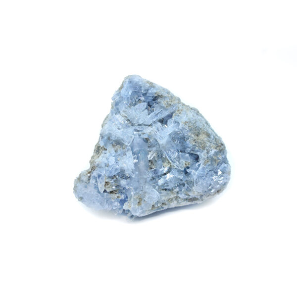 Hellblaue Coelestin Druse mit großen, sowie kleinen Kristallen.