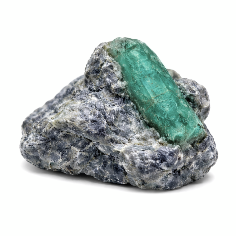 Smaragd in Matrix Rohstein