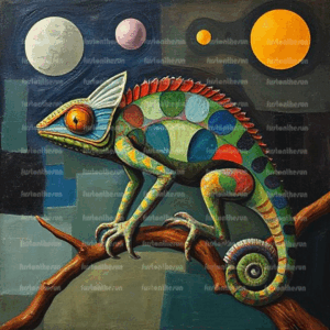 Illustration Stockfoto - Chamäleon