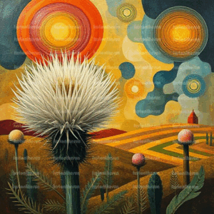 Illustration Stockfoto - Distel