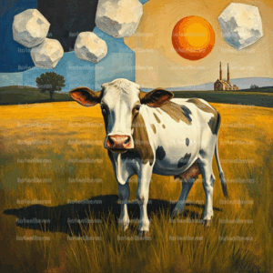 Illustration Stockfoto – Kuh