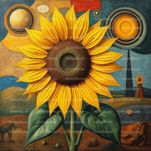 Illustration Stockfoto – Sonnenblume