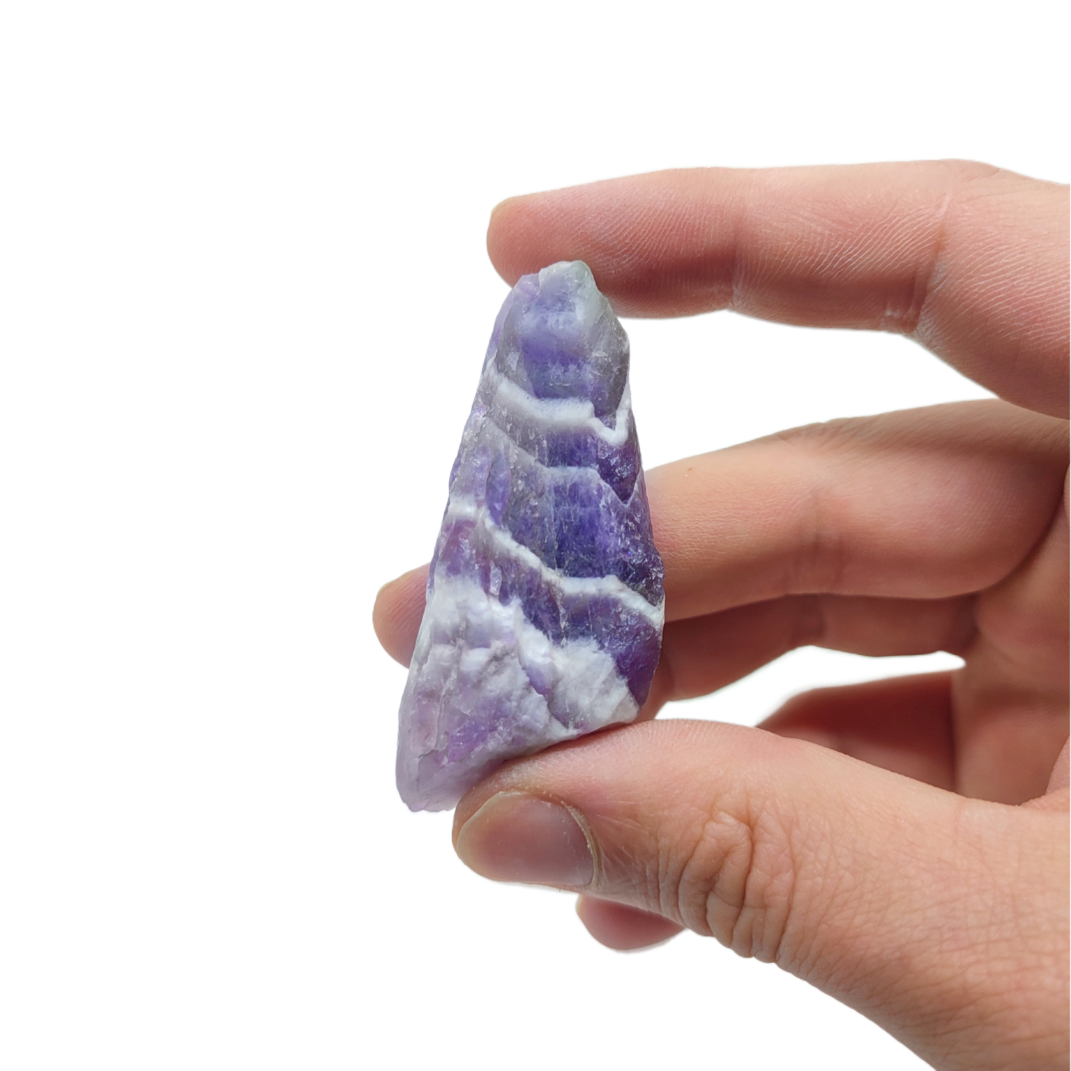 Ein Chevron Amethyst Stein