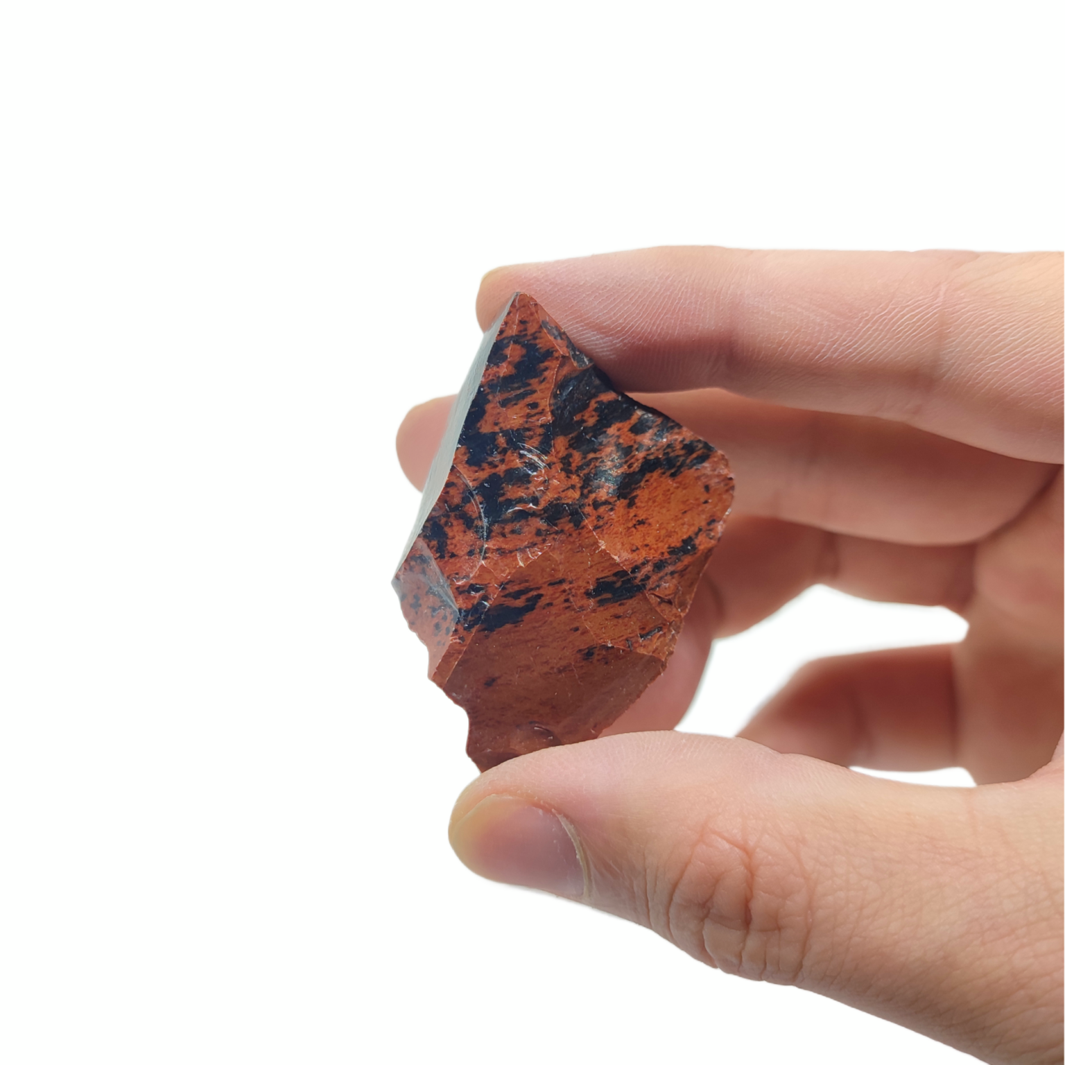 Ein Mahagoni Obsidian Stein