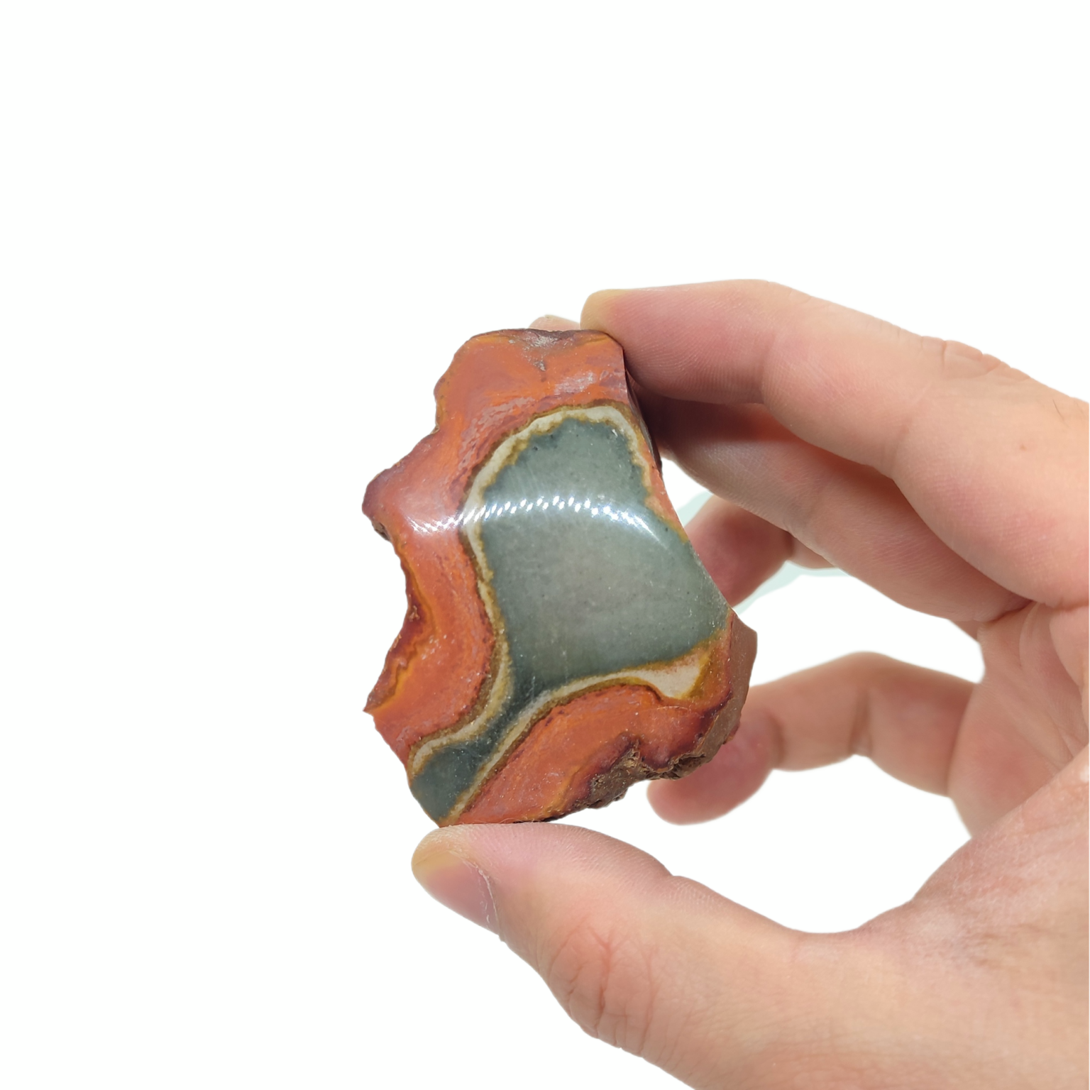 Ein Polychromes Jaspis Mineral