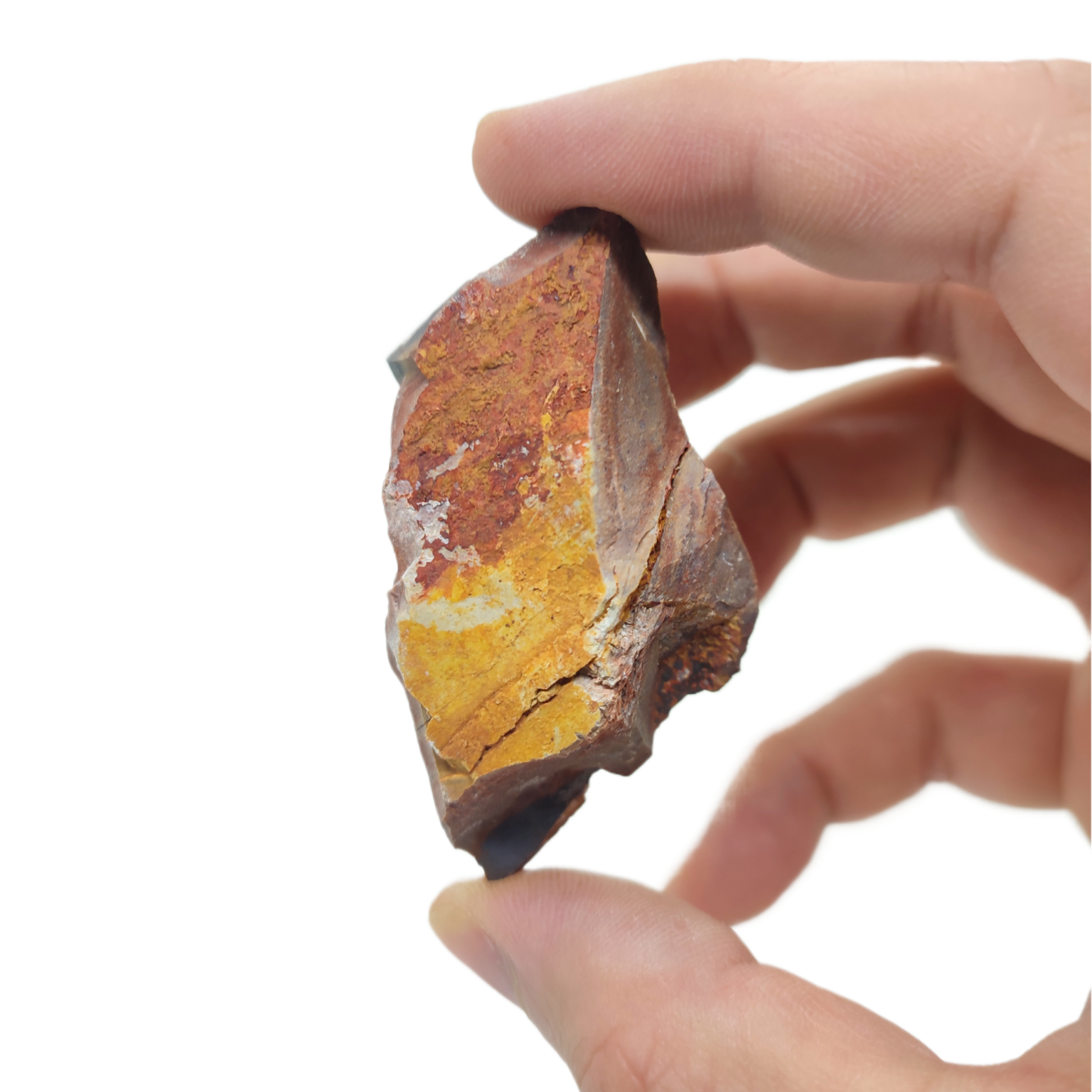 Ein Regenbogenjaspis Stein