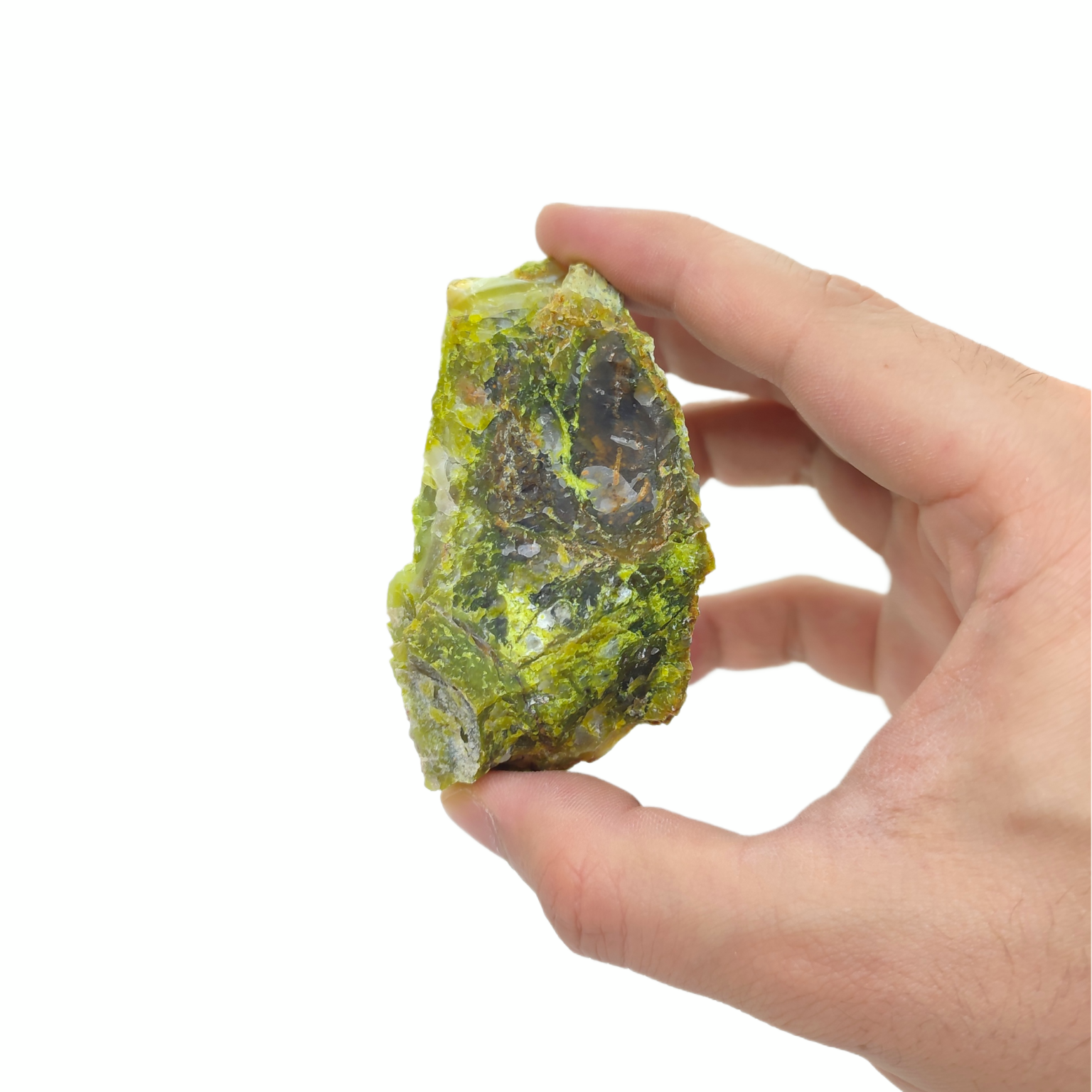 Ein grünes Opal Mineral