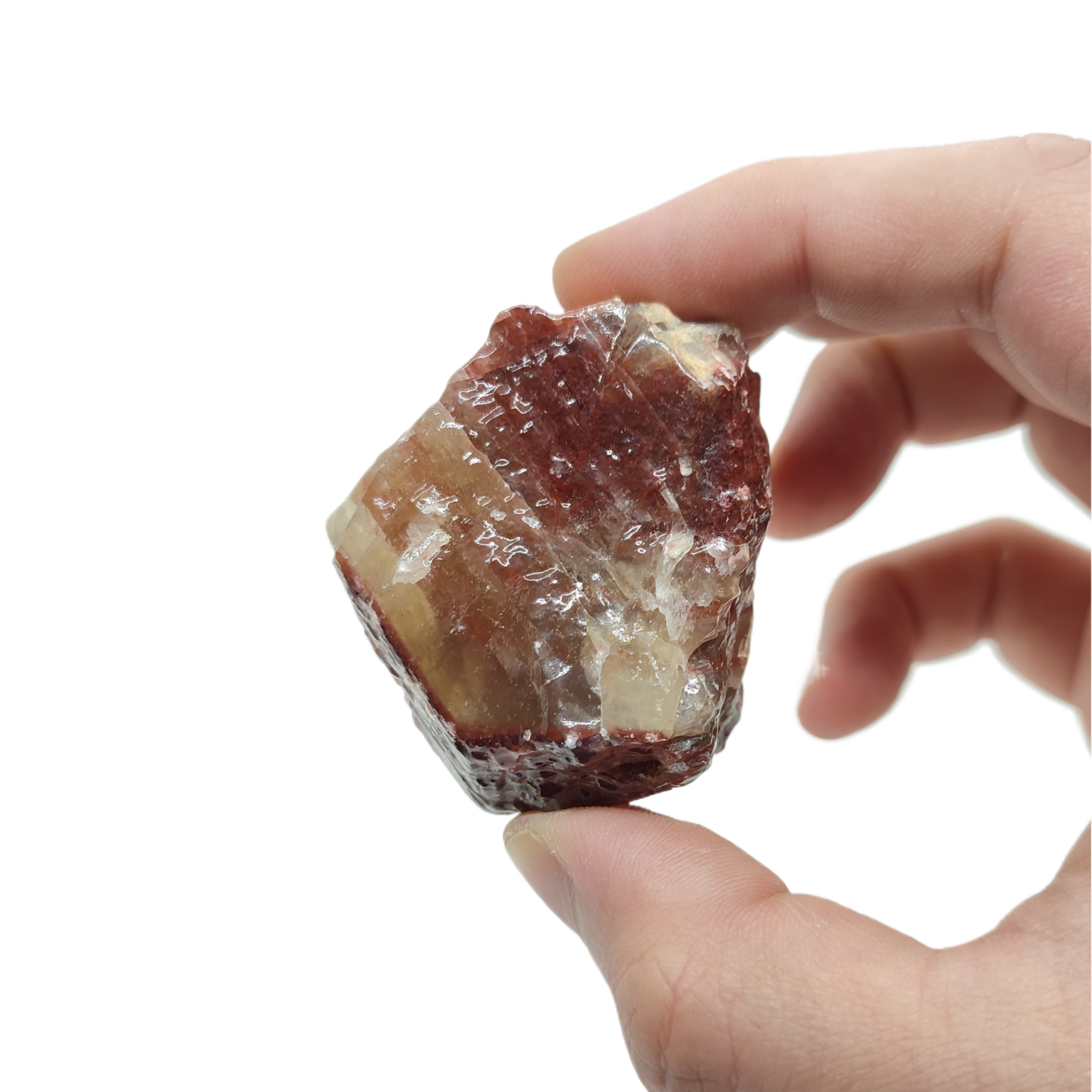 Rotbrauner Calcit Rohstein