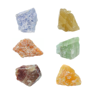 Calcit Rohstein-Set "Chromatic Vibe"