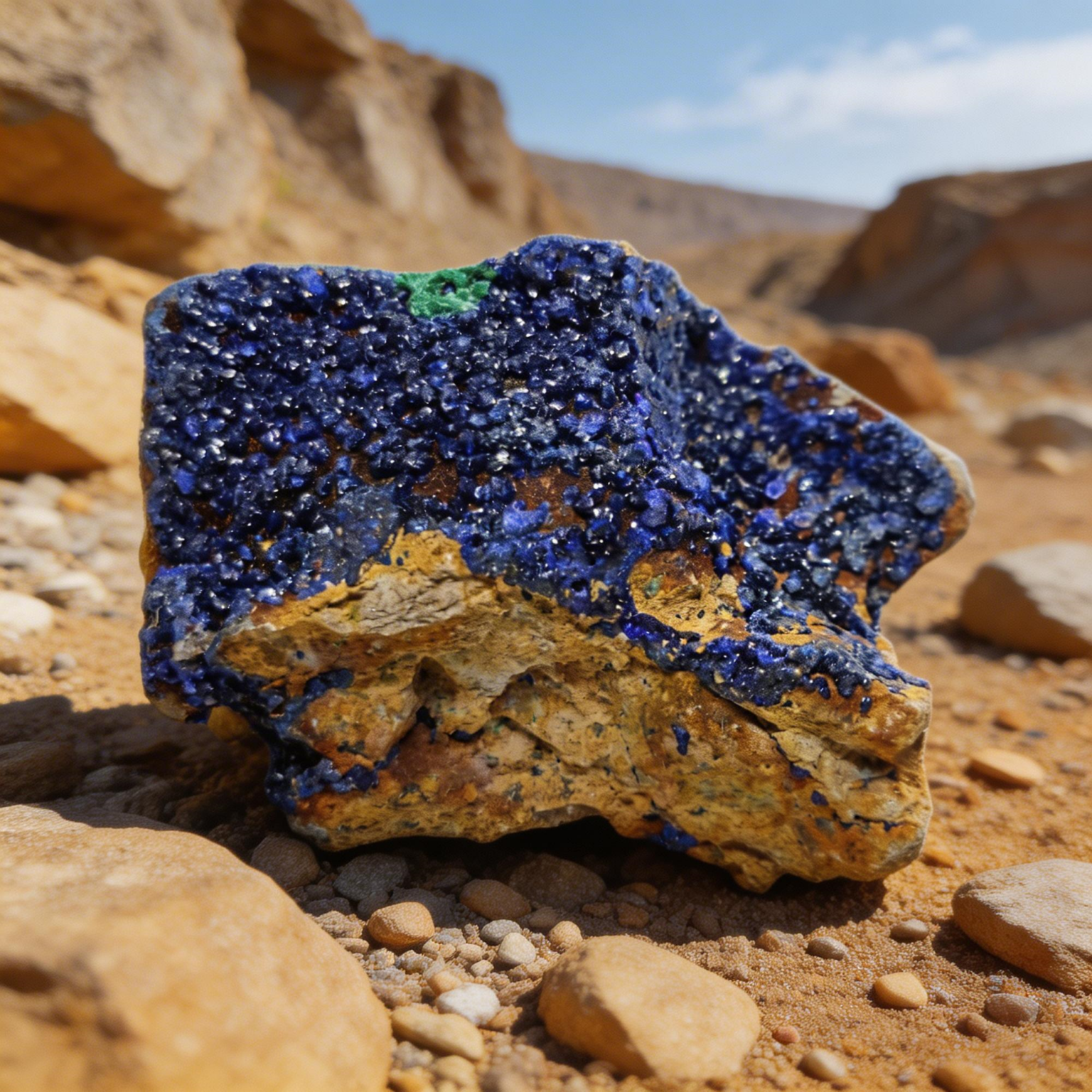 Azurit Rohstein Natur