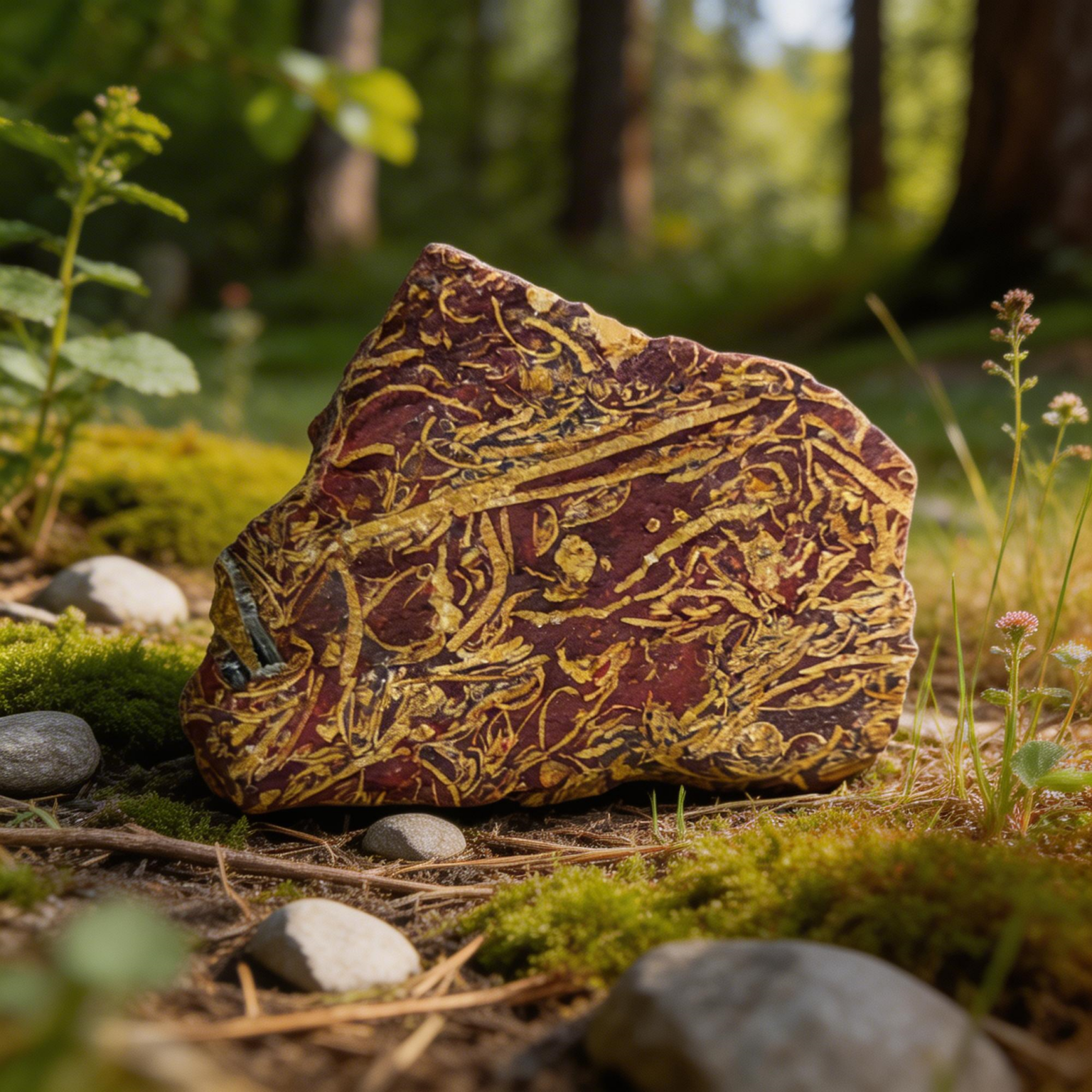 Schlangenjaspis Rohstein Natur